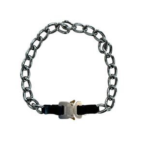 1017 ALYX 9SM Metallic Leather Buckle Necklace